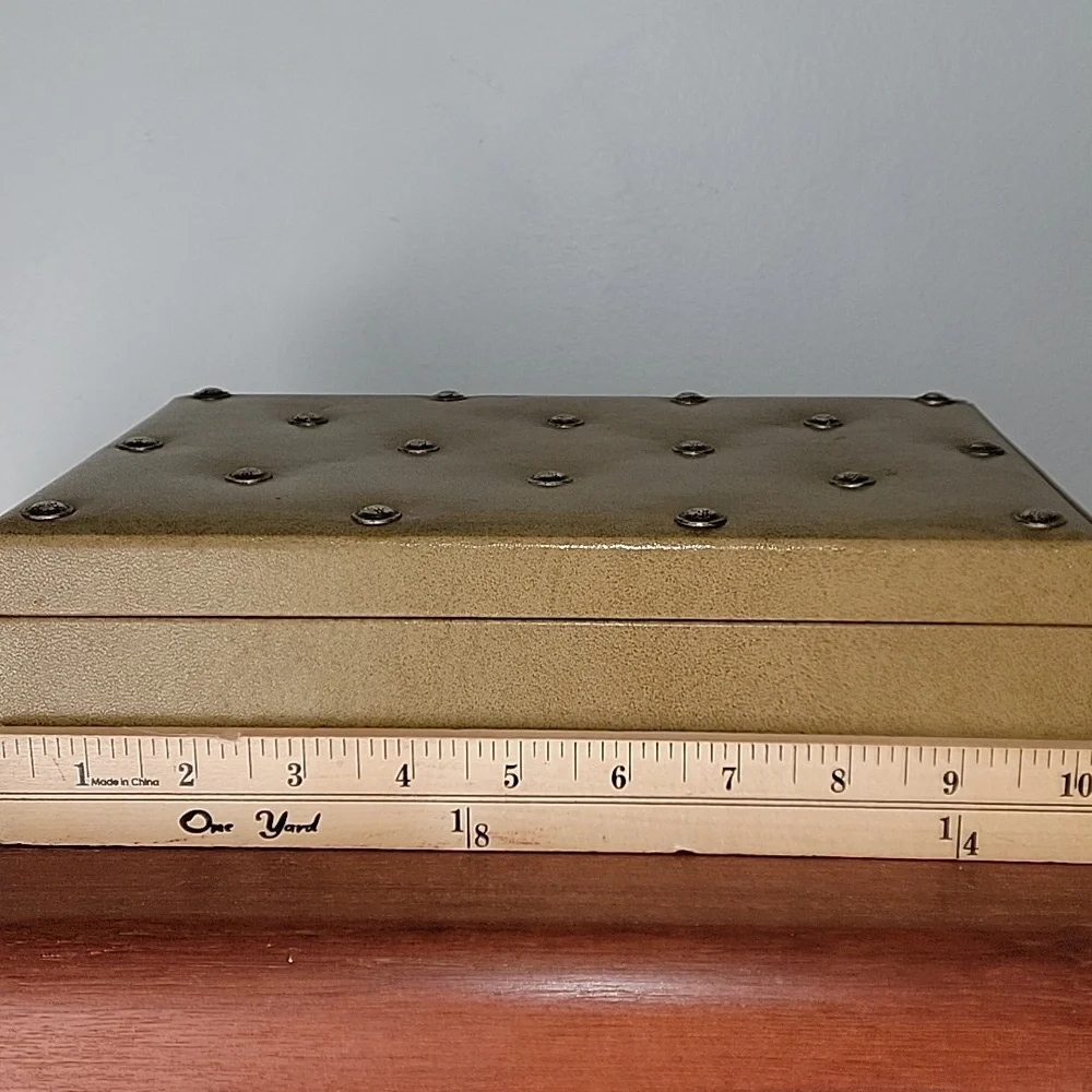 Vintage Swank Philippe Jewelry Box Mid Century 2 Tiered 1950